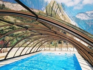 UNIVERSE pool enclosure - a view from the inside