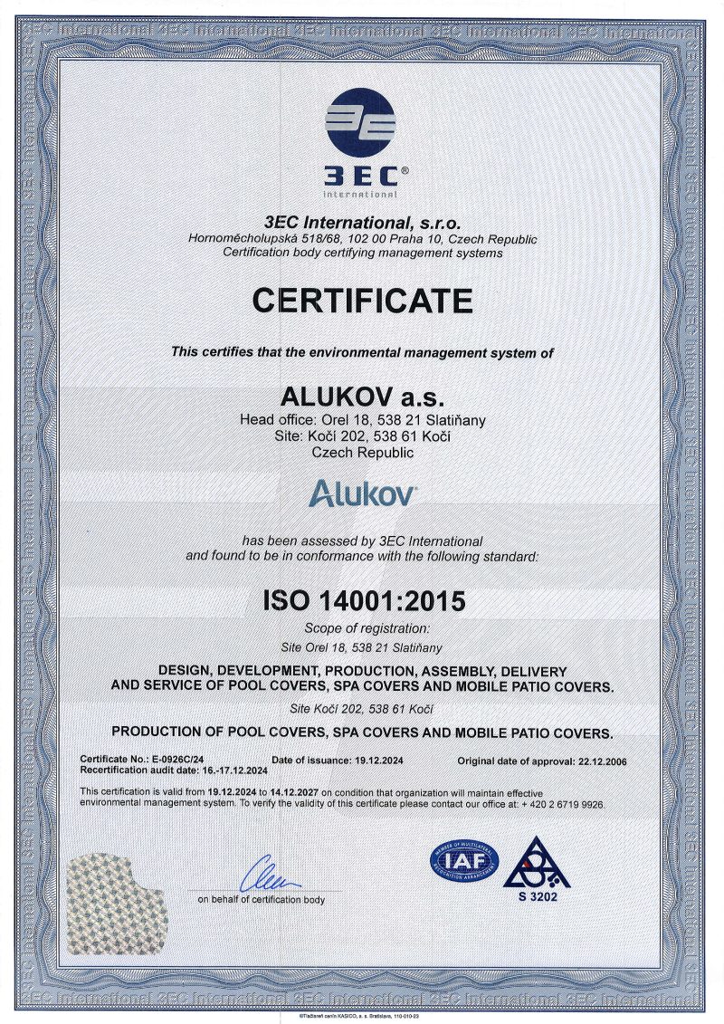 Certifikát ISO 9001